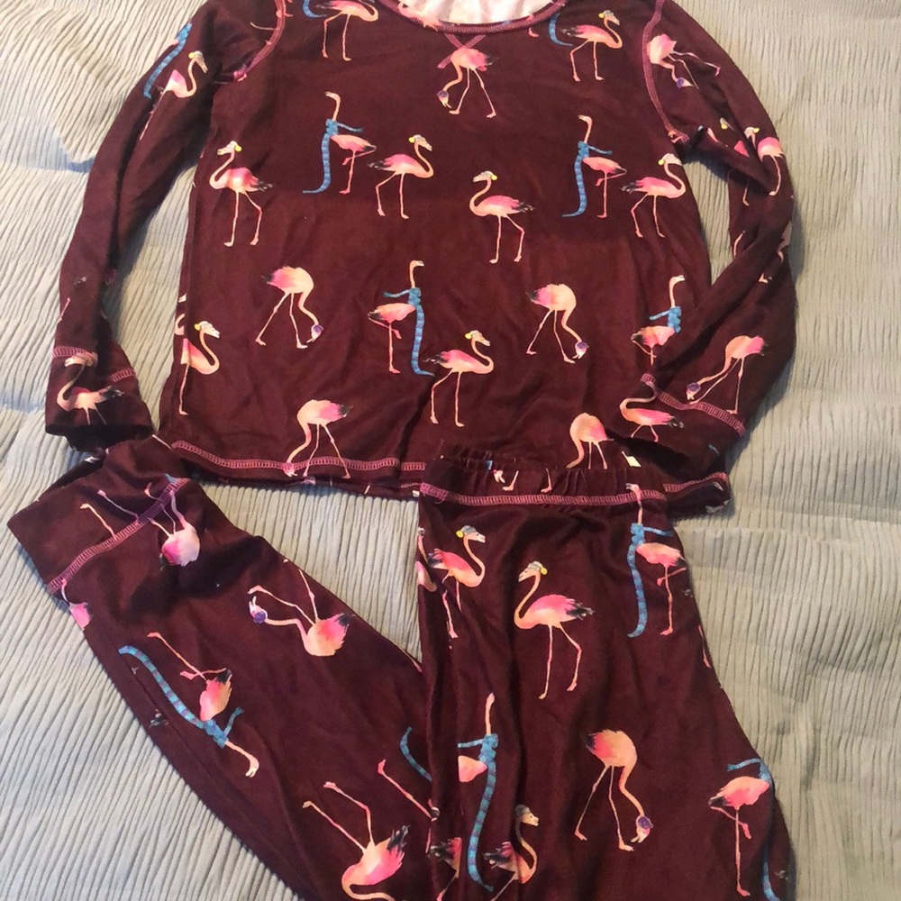 Justice Flamingo Long Pj's sz 12